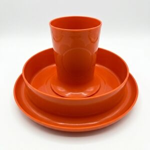 Vintage Tupperware "Sun Flower Fun" children's set